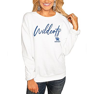 Women's White Kentucky Wildcats Win the Day Pullover Sweatshirt