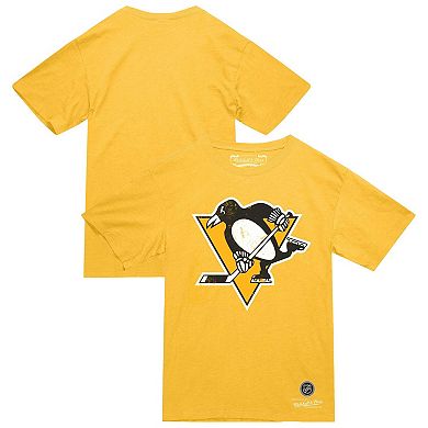 Men's Mitchell & Ness Gold Pittsburgh Penguins Heritage T-Shirt