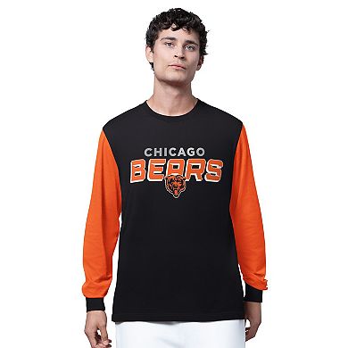 Men's Starter Black Chicago Bears Thursday Night Gridiron Long Sleeve T-Shirt