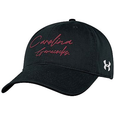 Men's Under Armour Black South Carolina Gamecocks College Essentials Washed Cotton Blend Adjustable Hat
