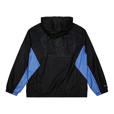 Men's Mitchell & Ness Black Cleveland Cavaliers Playmaker Full-Zip Hooded Windbreaker Jacket