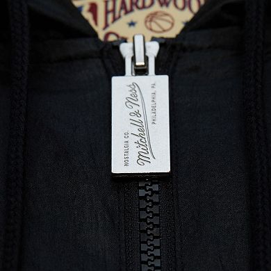 Men's Mitchell & Ness Black Cleveland Cavaliers Playmaker Full-Zip Hooded Windbreaker Jacket