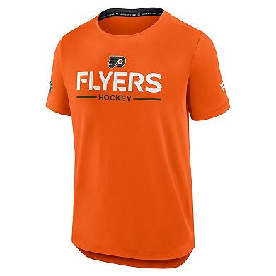 Men's Fanatics Orange Philadelphia Flyers Authentic Pro Rink Tech T-Shirt