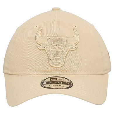 Men's New Era Khaki Chicago Bulls Color Pack Tonal 9TWENTY Adjustable Hat