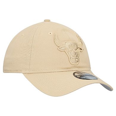 Men's New Era Khaki Chicago Bulls Color Pack Tonal 9TWENTY Adjustable Hat