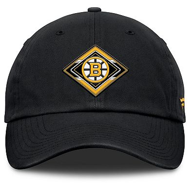 Women's Fanatics Black Boston Bruins Authentic Pro Rink Adjustable Hat