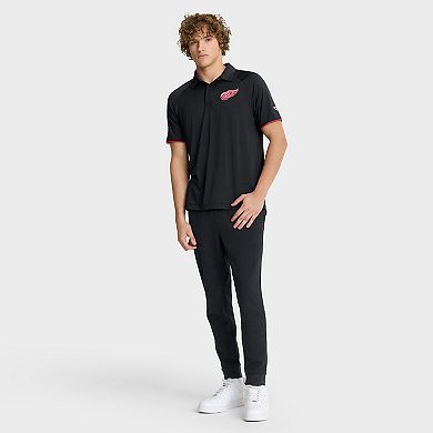 Men's Fanatics Black Detroit Red Wings Authentic Pro Rink Raglan Polo