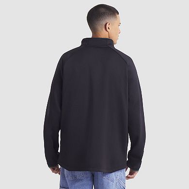 Men's Fanatics Black Minnesota Wild Authentic Pro Rink Raglan Quarter-Zip Pullover