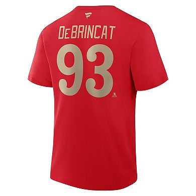 Men's Fanatics Alex DeBrincat Red Detroit Red Wings Authentic Stack Name & Number T-Shirt