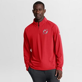 Men's Fanatics Red New Jersey Devils Authentic Pro Rink Training Quarter-Zip Pullover