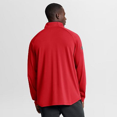 Men's Fanatics Red New Jersey Devils Authentic Pro Rink Training Quarter-Zip Pullover