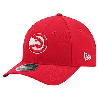 Men's New Era Red Atlanta Hawks 9FORTY Stock M-Crown Adjustable Hat
