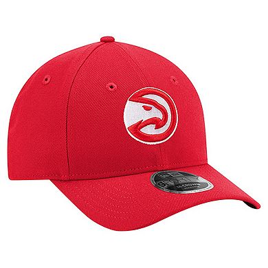 Men's New Era Red Atlanta Hawks 9FORTY Stock M-Crown Adjustable Hat