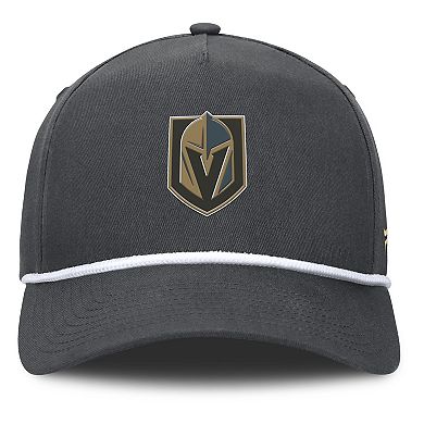 Men's Fanatics Charcoal Vegas Golden Knights Authentic Pro Rink Roper A-Frame Adjustable Hat