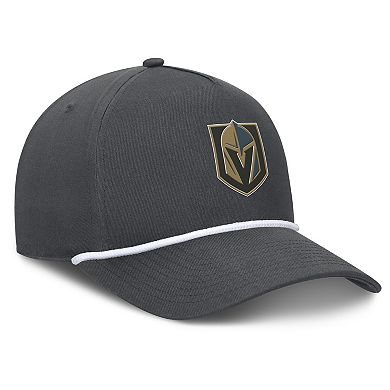 Men's Fanatics Charcoal Vegas Golden Knights Authentic Pro Rink Roper A-Frame Adjustable Hat