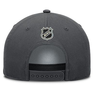 Men's Fanatics Charcoal Vegas Golden Knights Authentic Pro Rink Roper A-Frame Adjustable Hat