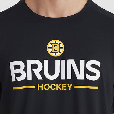 Men's Fanatics Black Boston Bruins Authentic Pro Rink Tech T-Shirt