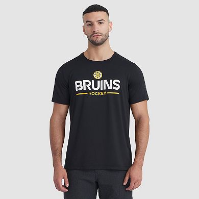 Men's Fanatics Black Boston Bruins Authentic Pro Rink Tech T-Shirt