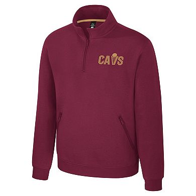 Unisex Stadium Essentials Wine Cleveland Cavaliers Varsity Trainer Quarter-Zip Pullover