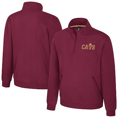 Unisex Stadium Essentials Wine Cleveland Cavaliers Varsity Trainer Quarter-Zip Pullover
