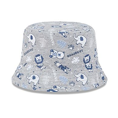 Infant New Era Gray Dallas Cowboys Animal Bucket Hat