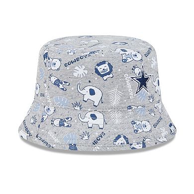 Infant New Era Gray Dallas Cowboys Animal Bucket Hat