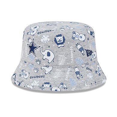 Infant New Era Gray Dallas Cowboys Animal Bucket Hat