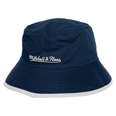 Men's Mitchell & Ness Navy Dallas Mavericks Flip It Reversible Bucket Hat