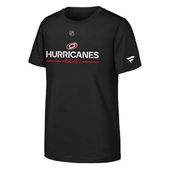 Youth Fanatics Black Carolina Hurricanes Authentic Pro Wordmark T-Shirt