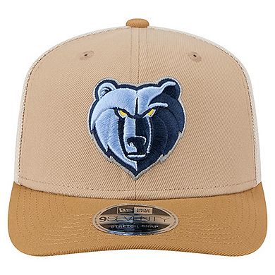 Men's New Era Tan/Light Brown Memphis Grizzlies Two-Tone 9SEVENTY Adjustable Trucker Hat