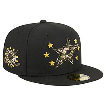 Men's New Era Black Dallas Stars Military Appreciation Digital Camo Stars 59FIFTY Fitted Hat