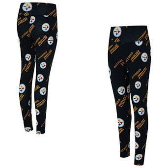 Women's Concepts Sport Black Pittsburgh Steelers Mosaic Allover Print Leggings