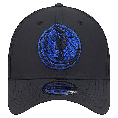 Men's New Era Black Dallas Mavericks Night 39THIRTY Flex Hat