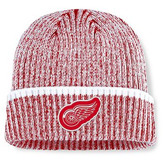 Men's Fanatics Red/White Detroit Red Wings Fundamental Haze Cuffed Knit Hat