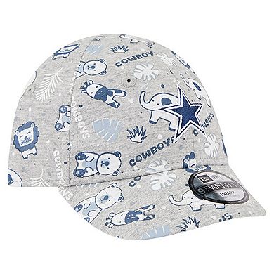 Infant New Era Gray Dallas Cowboys Animal 9TWENTY Flex Hat