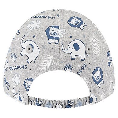 Infant New Era Gray Dallas Cowboys Animal 9TWENTY Flex Hat