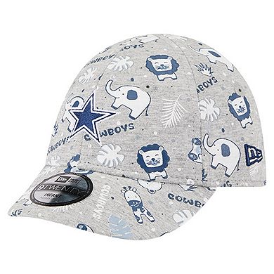 Infant New Era Gray Dallas Cowboys Animal 9TWENTY Flex Hat