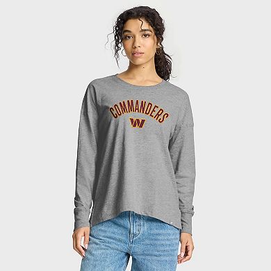 Women's Fanatics Heather Gray Washington Commanders Hometown Legacy Long Sleeve T-Shirt