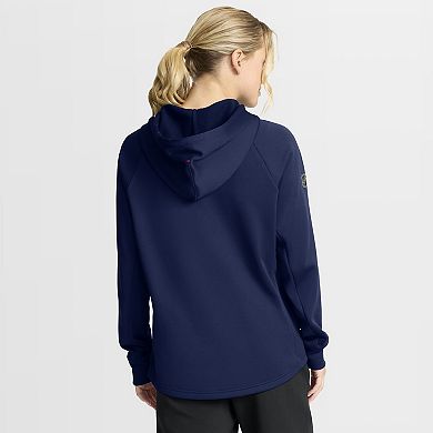 Women's Fanatics Navy New York Rangers Authentic Pro Rink Raglan Full-Zip Hoodie