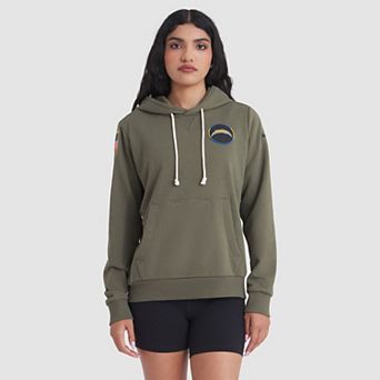 Women's Nike Olive Los Angeles Chargers 2025 Salute to Service Sideline Standard Issue Dri-FIT Hoodie