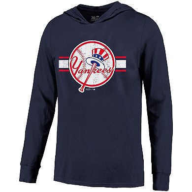 Men's Majestic Threads Aaron Judge Navy New York Yankees Lightweight Name & Number Hoodie