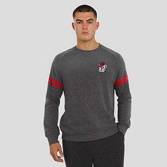 Men's J. Palmer Gray Georgia Bulldogs Players Lounge Raglan Tri-Blend Sweatshirt