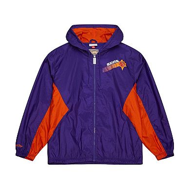 Men's Mitchell & Ness Purple Phoenix Suns Playmaker Full-Zip Hooded Windbreaker Jacket