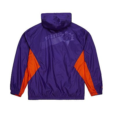 Men's Mitchell & Ness Purple Phoenix Suns Playmaker Full-Zip Hooded Windbreaker Jacket