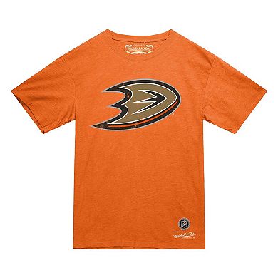 Men's Mitchell & Ness Orange Anaheim Ducks Heritage T-Shirt