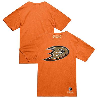 Men's Mitchell & Ness Orange Anaheim Ducks Heritage T-Shirt