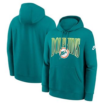 Men's Nike Aqua Miami Dolphins Full Blitz Club Fleece Pullover Hoodie