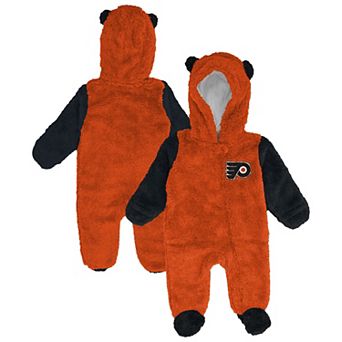 Infant & Newborn Outerstuff Orange Philadelphia Flyers Stay Napping Fleece Bunting Full-Zip Sleeper
