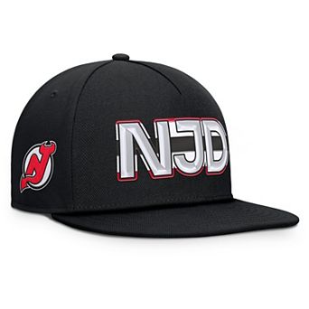 Men's Fanatics Black New Jersey Devils Authentic Pro Rink Team Code Snapback Hat