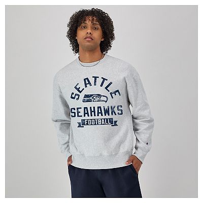 Men's Champion Heather Gray Seattle Seahawks Reverse Weave Fleece